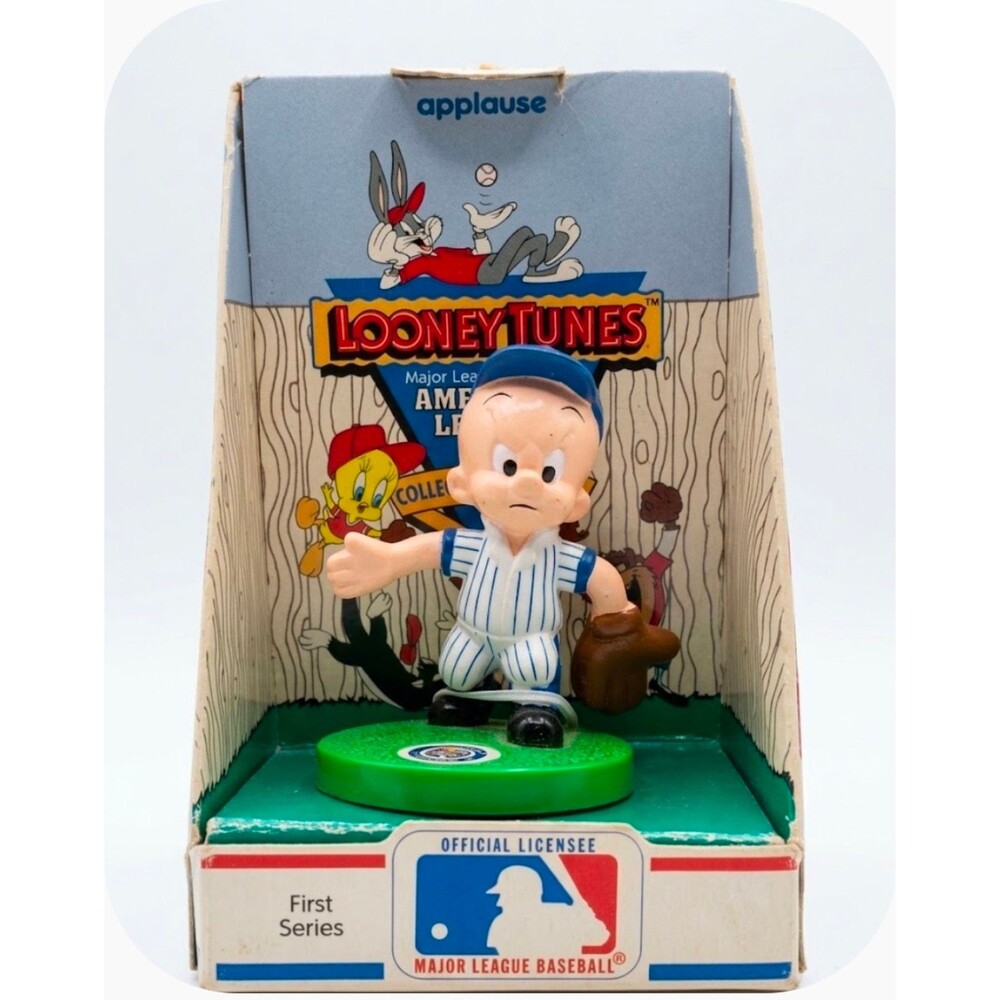 Vintage 1990 Applause Looney Tunes MLB Elmer Fudd Figurine NIB First Series